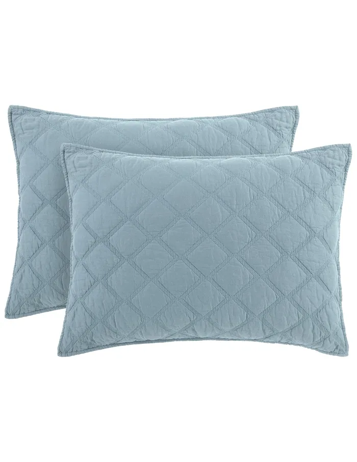 Anne Klein AK Diamond Quilt Set Lt Aqua Women Home Anne Klein AK Diamond Quilt Set Lt Aqua Women Home