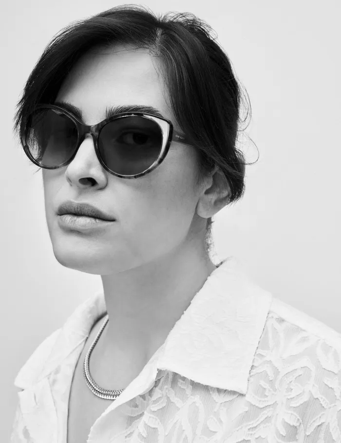 Anne Klein CatEye Sunglasses Rose Horn Women Accessories