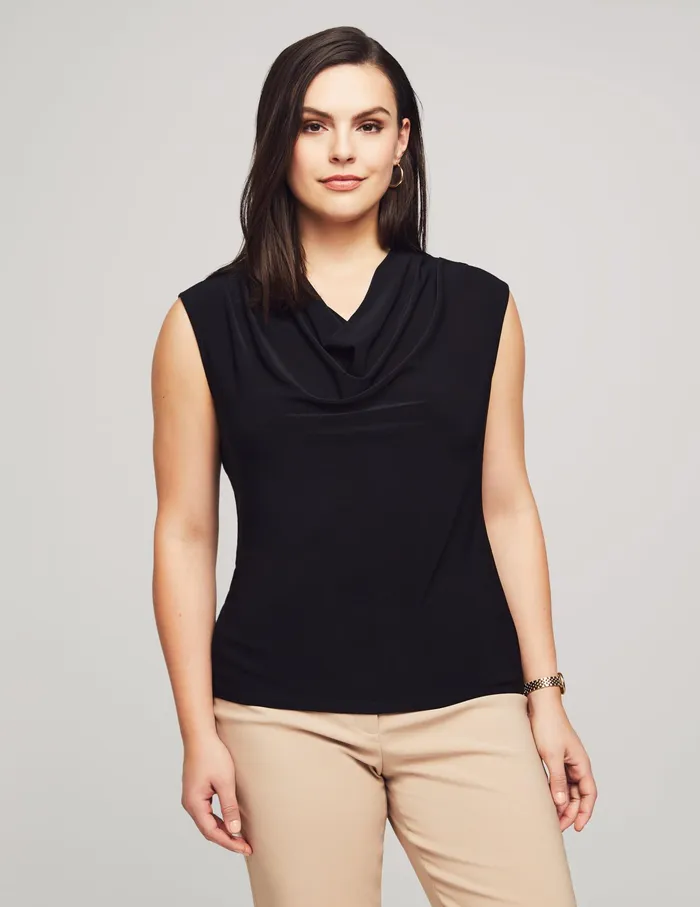 Anne Klein Cowl Neck Top Anne Black Women Clothing