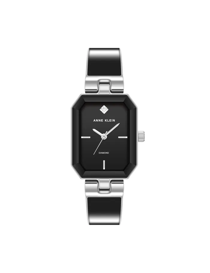 Anne Klein Diamond Dial Bangle Watch Black Women Watches 038 Jewelry