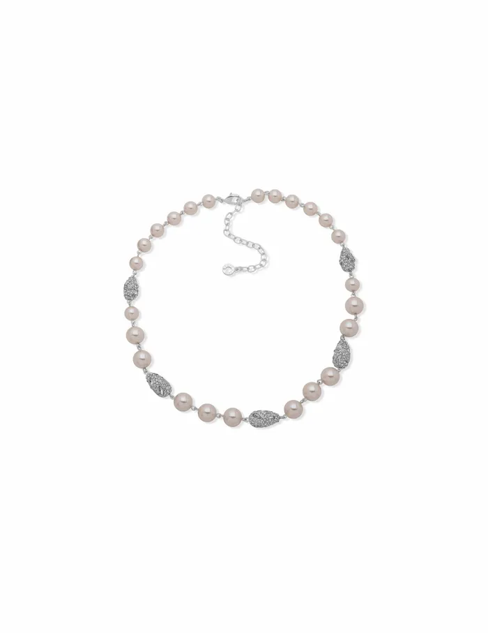 Anne Klein Faux Pearl 038 Crystal Nuggets Necklace Silvertone Women Watches 038 Jewelry Anne Klein Faux Pearl 038 Crystal Nuggets Necklace Silvertone Women Watches 038 Jewelry