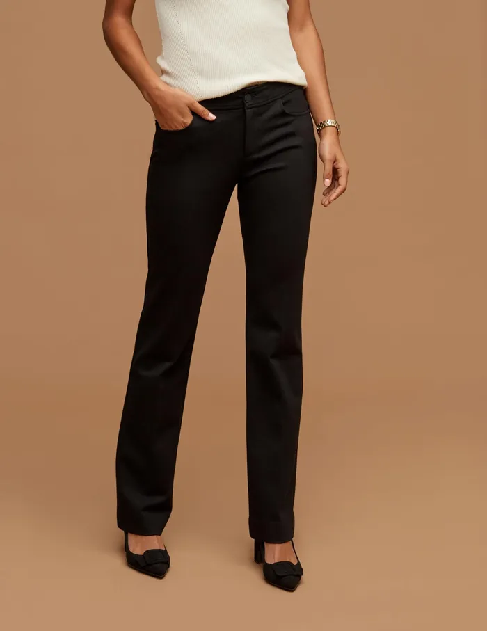 Anne Klein Flare Leg Compression Pant Black Women Clothing