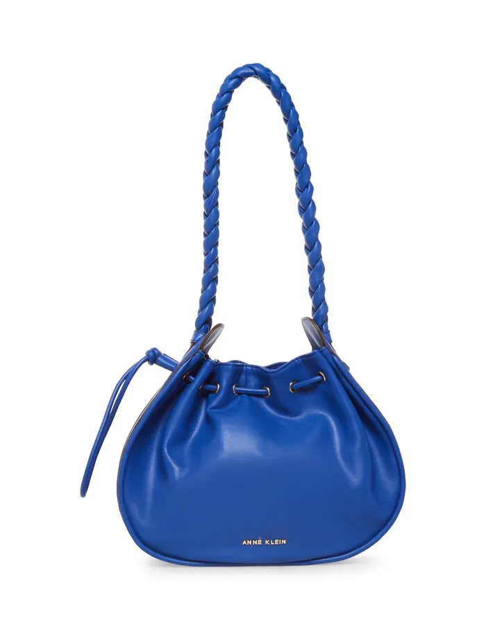 Anne Klein Hobo Bag With Braided Strap Lazuli Blue Women Handbags