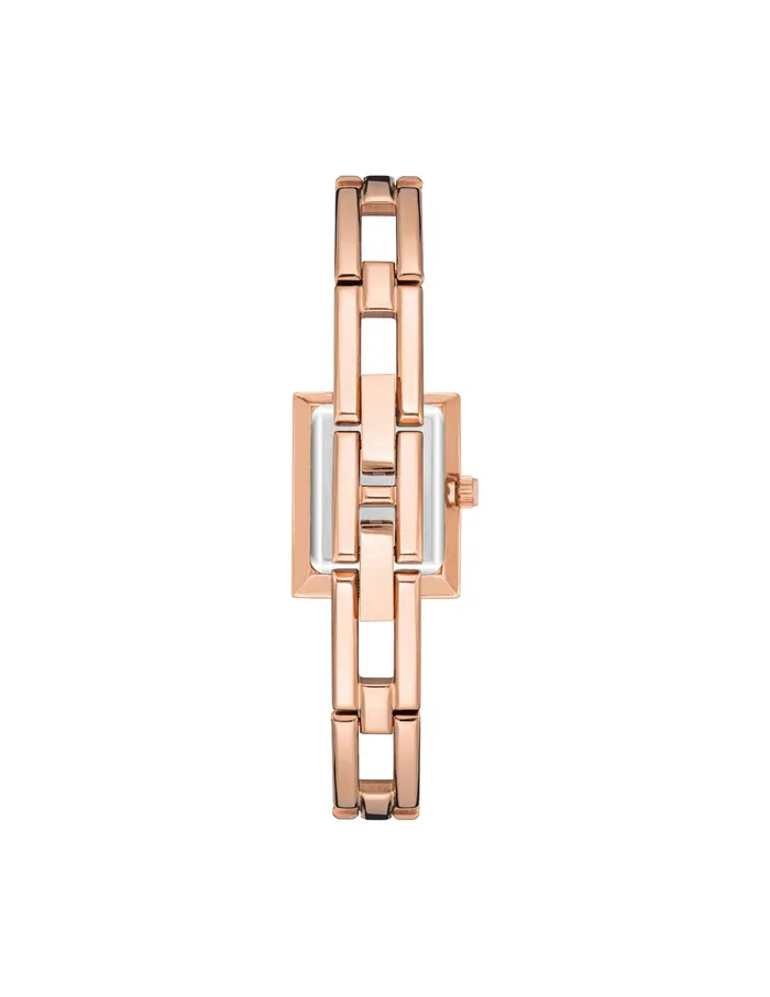 Anne Klein Iconic Rectangular Case Bangle Watch Rose Goldtone Women Watches 038 Jewelry