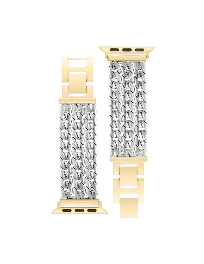 Anne Klein Multi Chain Link Band For Apple Watch Twotone Women Watches 038 Jewelry