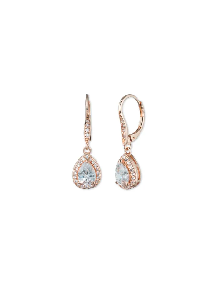 Anne Klein Rose GoldTone Cubic Zirconia Halo Drop Earrings Rosetone Women Watches 038 Jewelry Anne Klein Rose GoldTone Cubic Zirconia Halo Drop Earrings Rosetone Women Watches 038 Jewelry