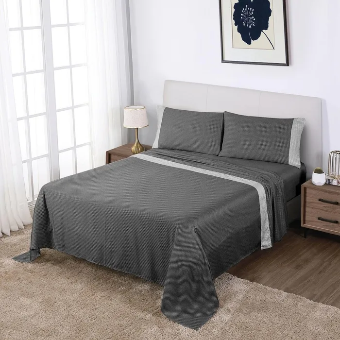 Anne Klein Westhill Dot Sheet Set Black Women Home