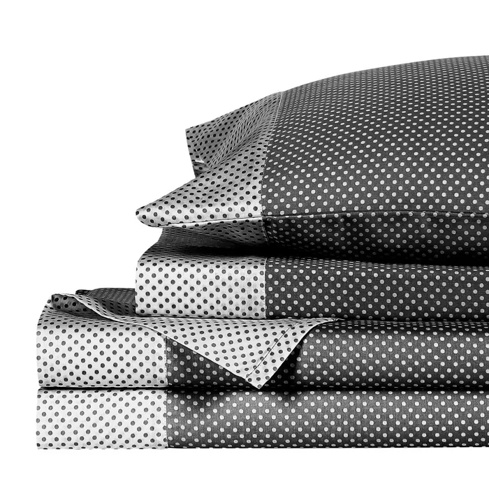 Anne Klein Westhill Dot Sheet Set Black Women Home