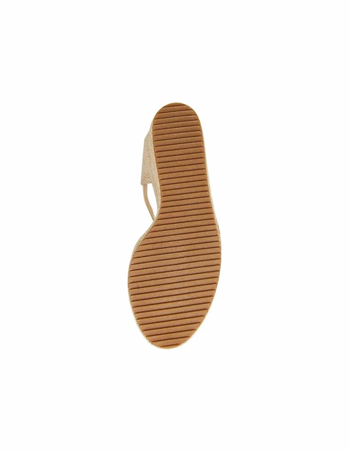 Anne Klein Zoey Round Toe Espadrille Wedges Natural Gold Women Shoes