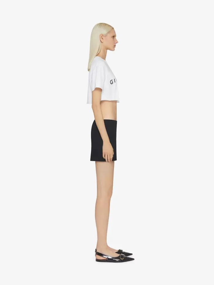 Archetype Cropped TShirt In Cotton White Women Givenchy Tops and Shirts