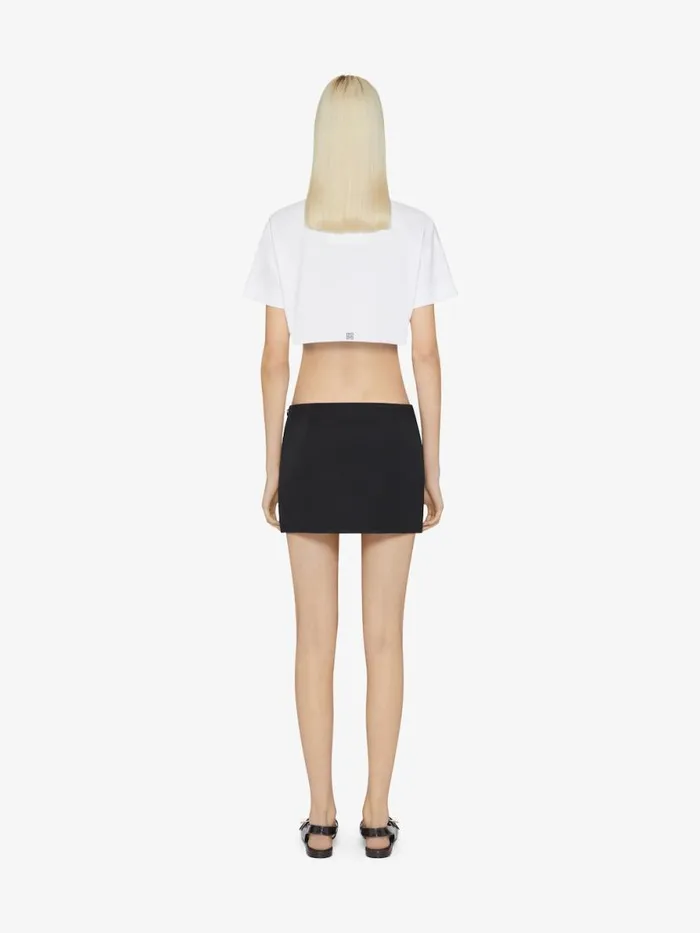Archetype Cropped TShirt In Cotton White Women Givenchy Tops and Shirts