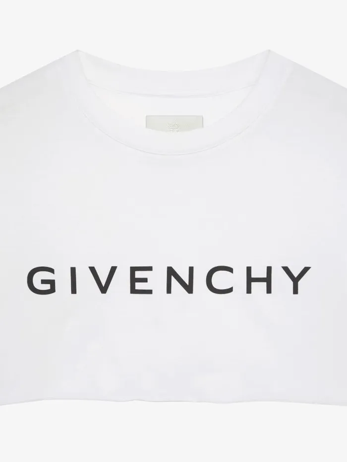 Archetype Cropped TShirt In Cotton White Women Givenchy Tops and Shirts