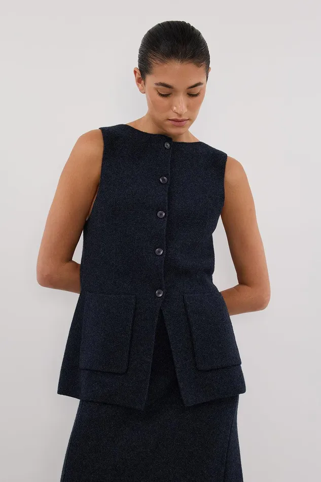 AVA INK LONGINE KNIT VEST Women DISSH Vests