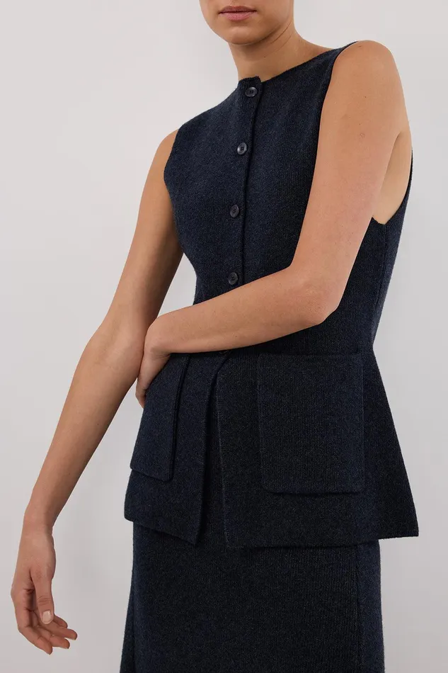 AVA INK LONGINE KNIT VEST Women DISSH Vests