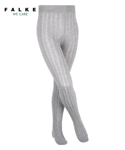 Babies and Kids Classic Rib Kids Tights Light Grey FALKE Tights and Leggings