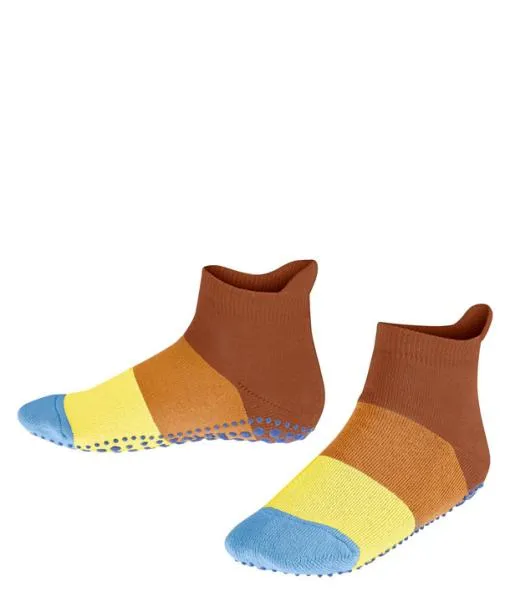 Babies and Kids Colour Block Kids House Socks Rust FALKE House Socks