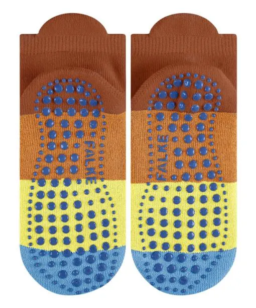 Babies and Kids Colour Block Kids House Socks Rust FALKE House Socks