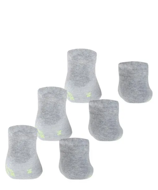 Babies and Kids Cool Kick 3Pack Kids Sneaker Socks Light Grey FALKE Ankle Socks