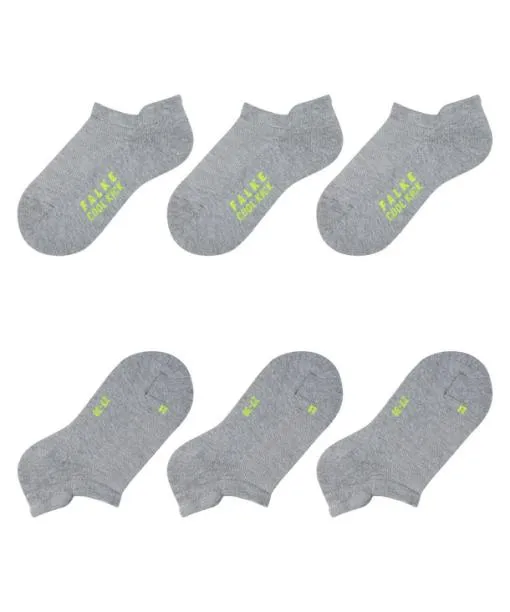 Babies and Kids Cool Kick 3Pack Kids Sneaker Socks Light Grey FALKE Ankle Socks