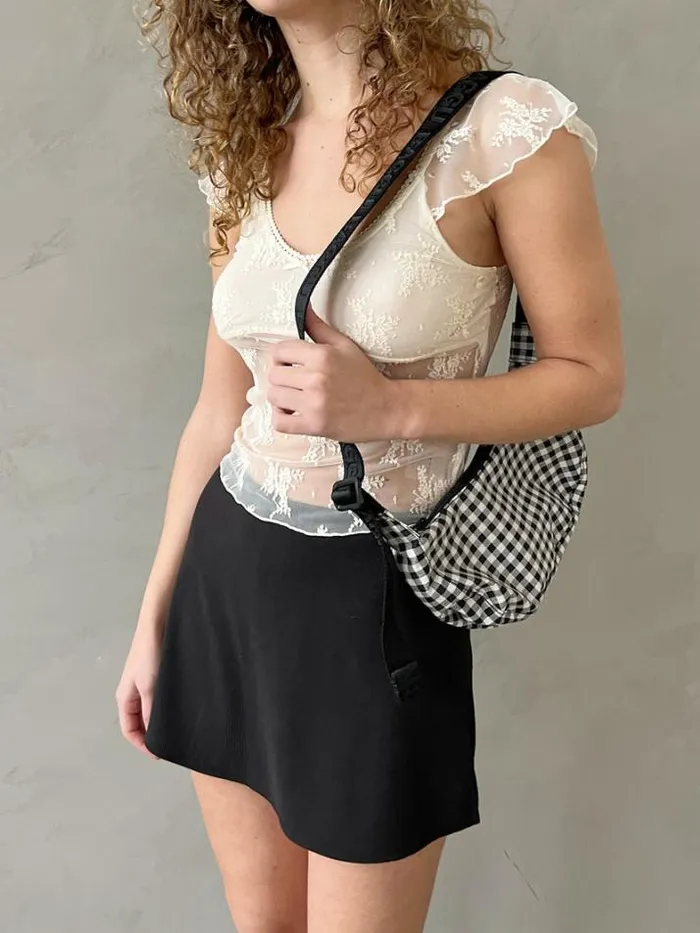 Bags Shop Lisa Says Gah Small Nylon Crescent Bag