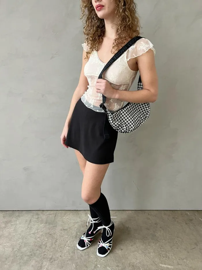 Bags Shop Lisa Says Gah Small Nylon Crescent Bag