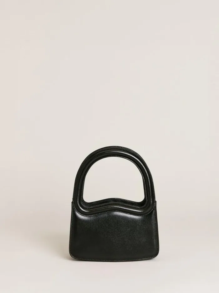 Bags The Reformation Mini Luciana Frame Handle Black Leather