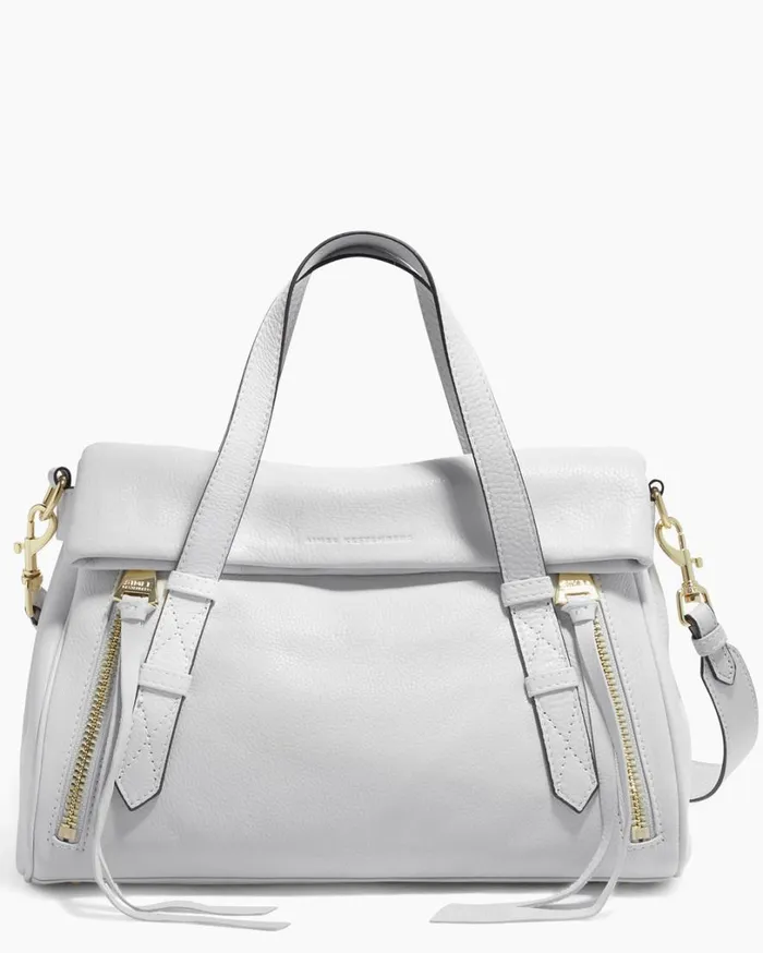 Bali Double Entry Satchel Cloud With Shiny Gold Women Aimee Kestenberg Satchels