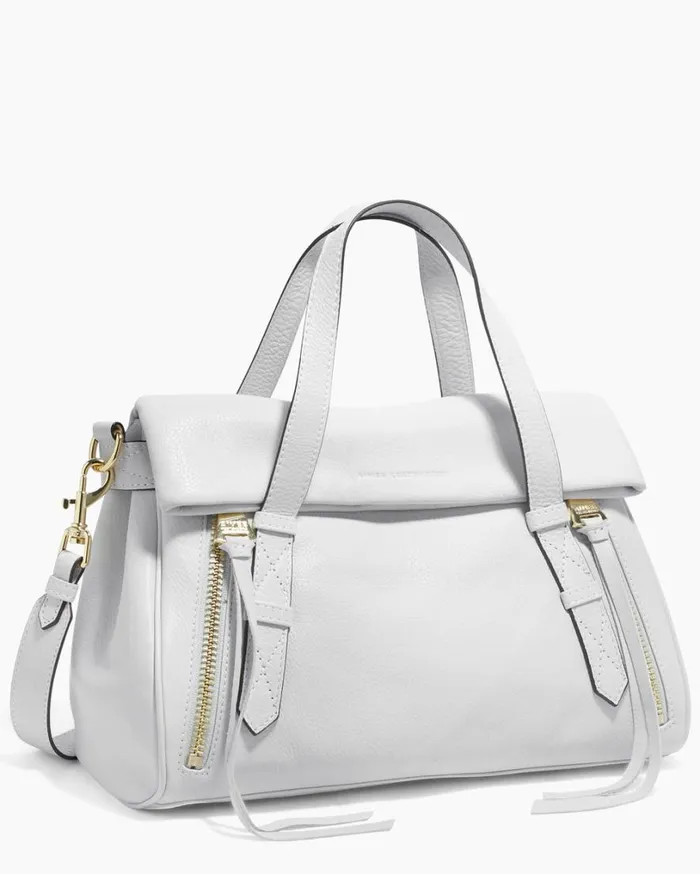 Bali Double Entry Satchel Cloud With Shiny Gold Women Aimee Kestenberg Satchels