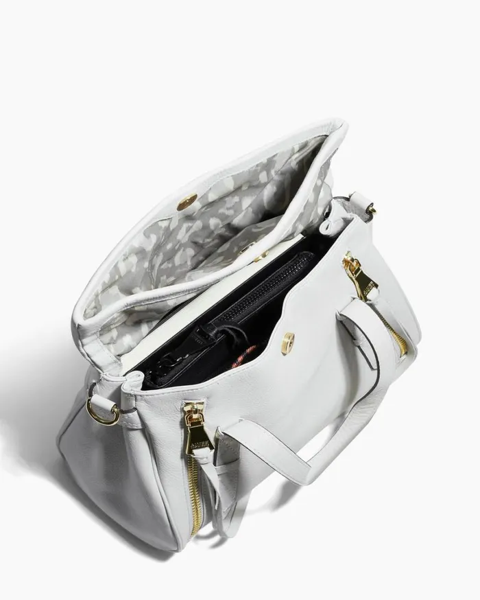Bali Double Entry Satchel Cloud With Shiny Gold Women Aimee Kestenberg Satchels