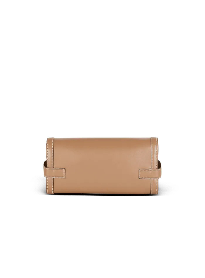 Balmain Clutches Women BBuzz Pouch 23 In Calfskin Brown