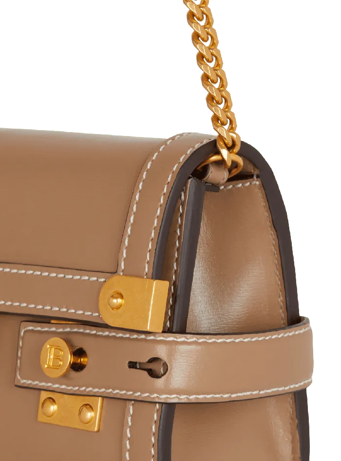 Balmain Clutches Women BBuzz Pouch 23 In Calfskin Brown