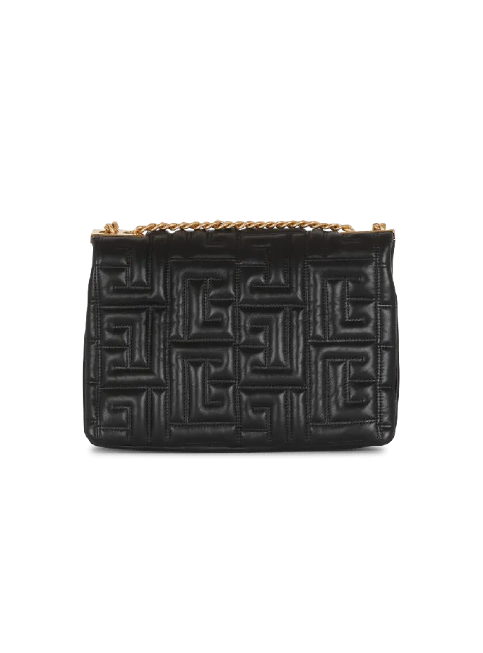 Balmain Crossbody Bags Women 1945 Soft Medium Bag In Quilted Leather Black