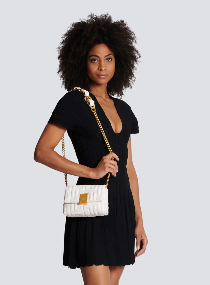 Balmain Crossbody Bags Women Mini 1945 Soft Bag In Quilted Leather Pink