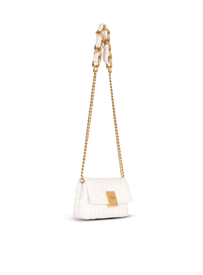 Balmain Crossbody Bags Women Mini 1945 Soft Bag In Quilted Leather Pink