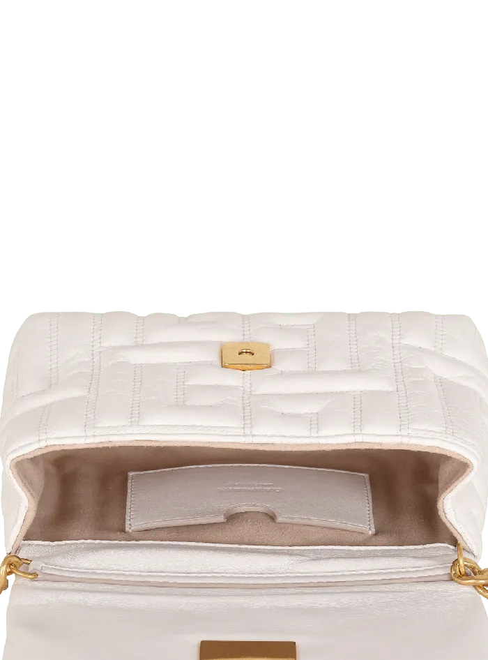 Balmain Crossbody Bags Women Mini 1945 Soft Bag In Quilted Leather Pink