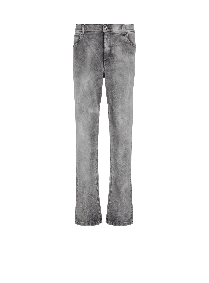Balmain Denim Men Grey Denim Regularfit Jeans Grey