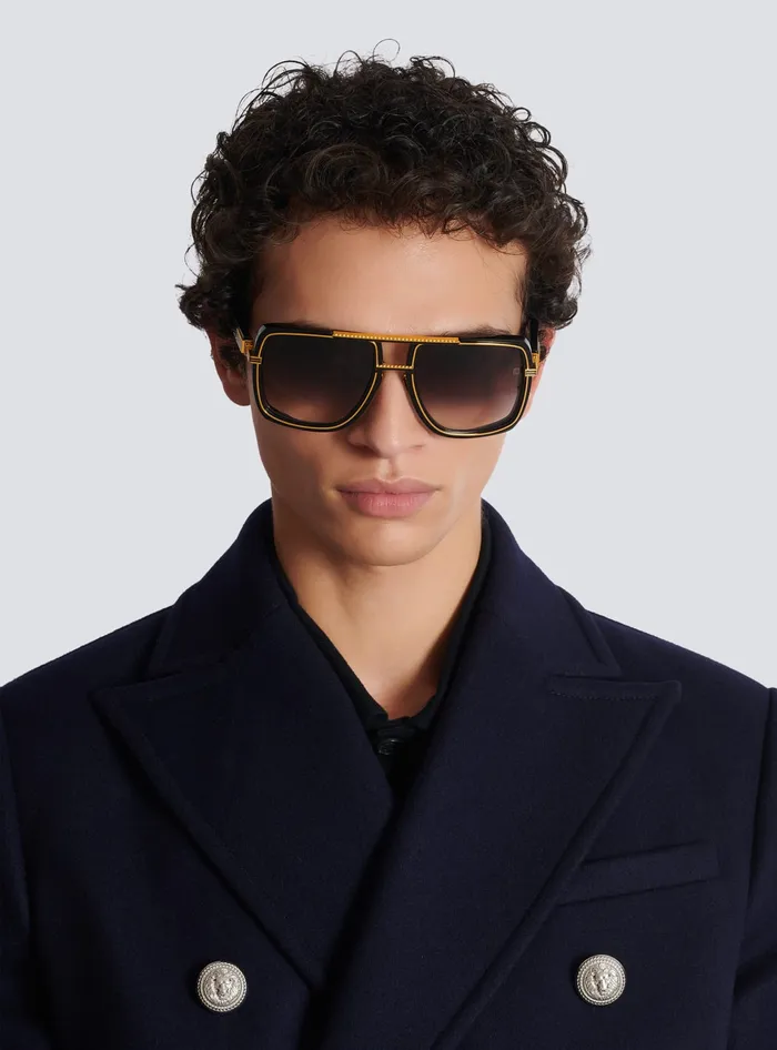 Balmain Eyewear WomenMen Soldier Sunglasses Gold
