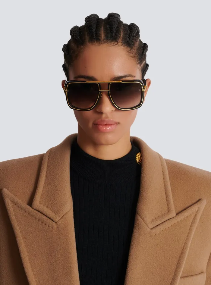 Balmain Eyewear WomenMen Soldier Sunglasses Gold