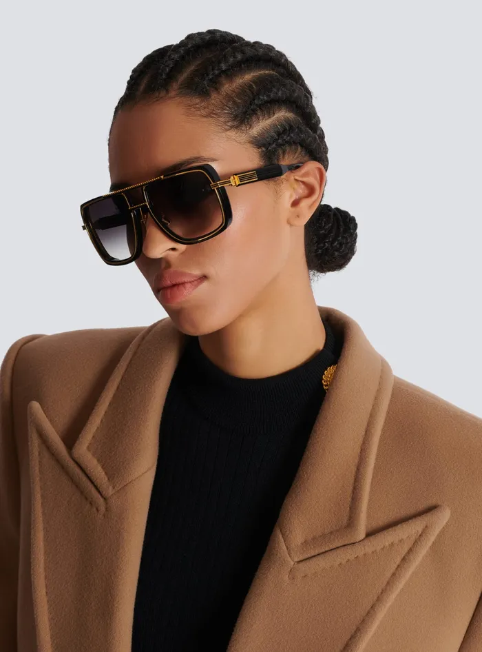 Balmain Eyewear WomenMen Soldier Sunglasses Gold