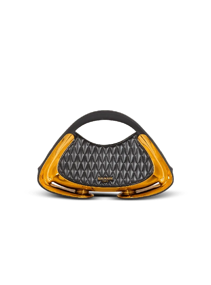 Balmain Handbags Women Quilted Medium Jolie Madame Bag Gold