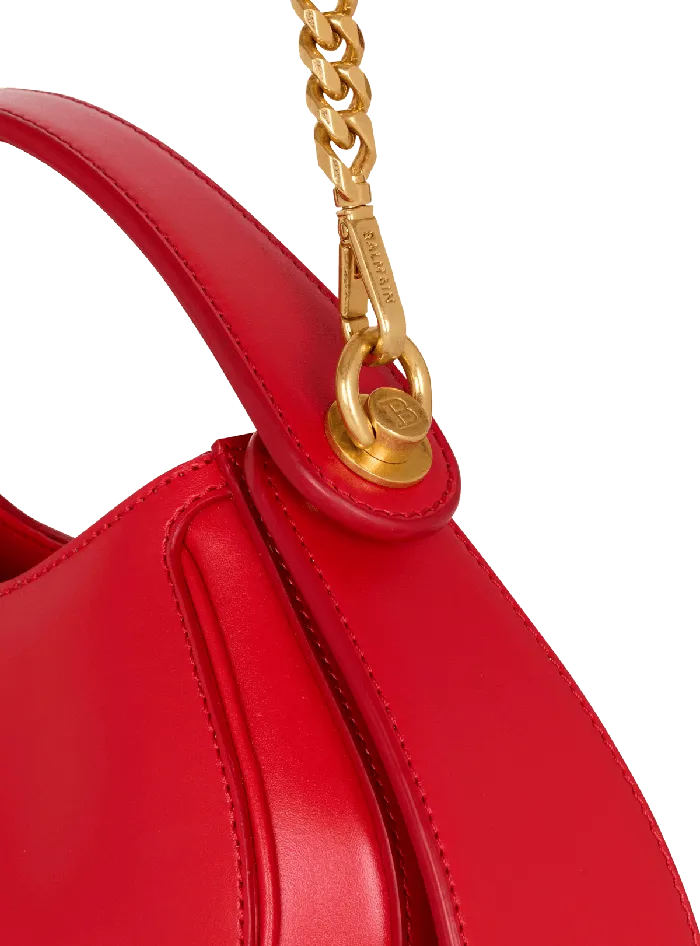 Balmain Handbags Women Small Jolie Madame Bag In Box Leather Red