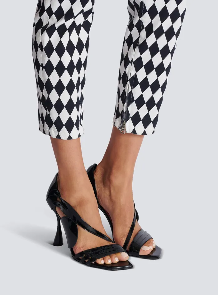 Balmain High Heels and Pumps Women Heeled Eden Sandals In Patent Leather Black