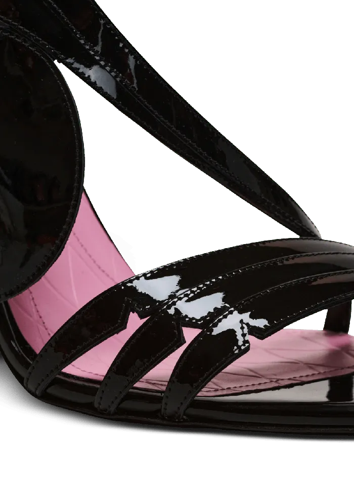 Balmain High Heels and Pumps Women Heeled Eden Sandals In Patent Leather Black