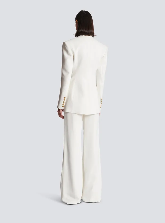 Balmain Jackets And Blazers Women 2button Crepe Jacket White