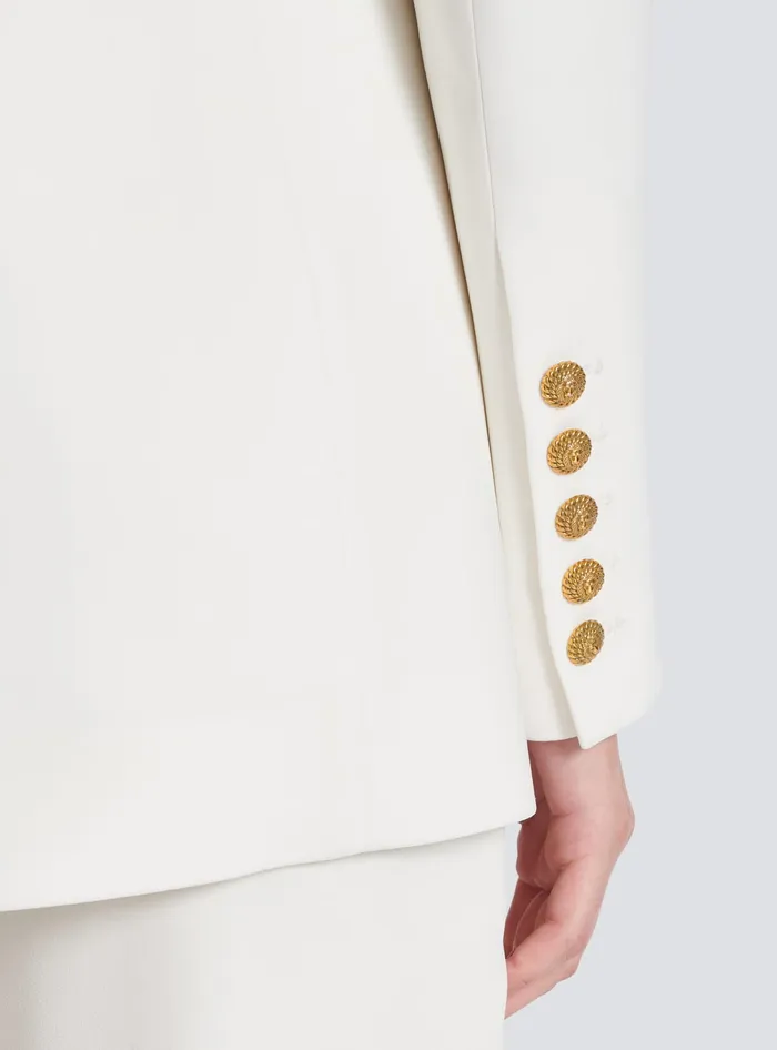 Balmain Jackets And Blazers Women 2button Crepe Jacket White