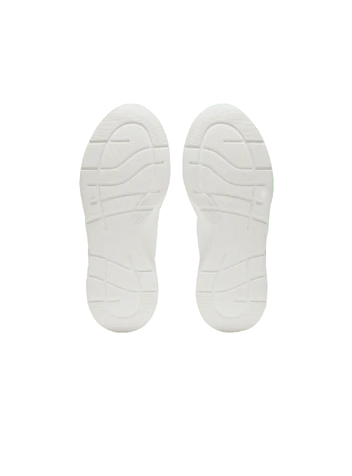 Balmain Kids Leather And Mesh Trainers White