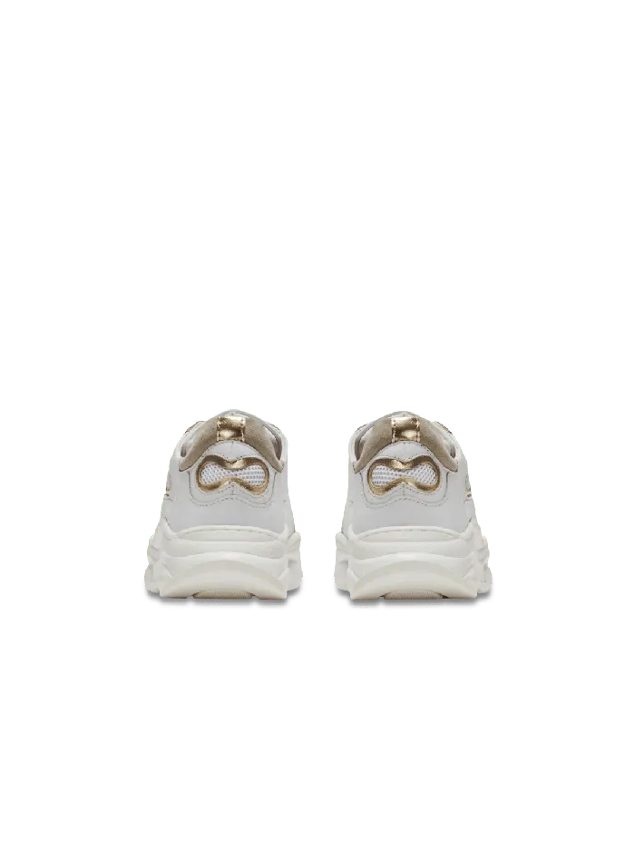 Balmain Kids Leather And Mesh Trainers White