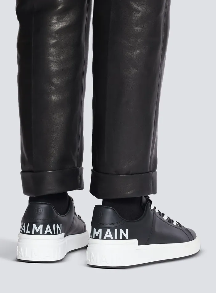 Balmain Sneakers Men BCourt Smooth Leather Sneakers Black