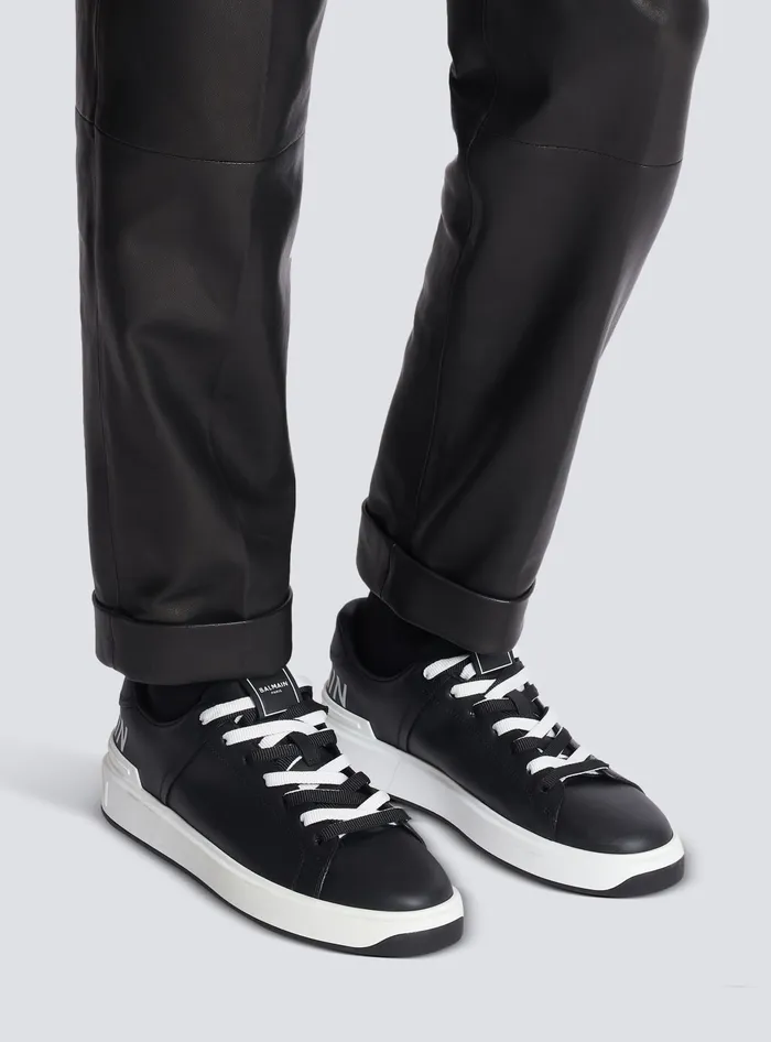 Balmain Sneakers Men BCourt Smooth Leather Sneakers Black