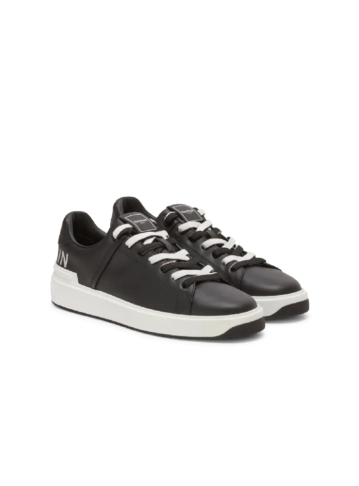 Balmain Sneakers Men BCourt Smooth Leather Sneakers Black